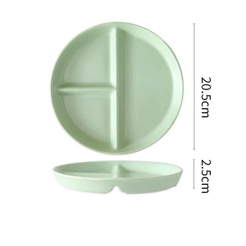 Nordic Ceramic Creative Household Children's Breakfast 211 Fat Reduction Portion Control Divided Plate_voghion.com