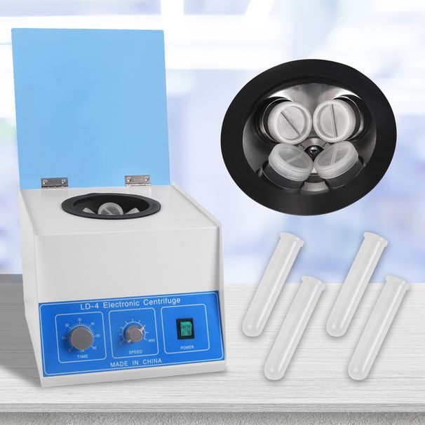 Electric Centrifuge Machine 4000 RPM 110V 60Hz 100ml x 4 Tubes Benchtop Lab Centrifuge Machine w/Timer and Speed Control for Blood PRP_voghion.com