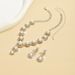 Women's Jewelry Set Rhinestone Necklace Set Inlaid Pearl Earrings Bridal Set_voghion.com