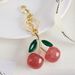 Hot Sale Resin Cherry Fashion Key Ring High-grade Metal Keychain_voghion.com