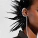 Brincos de penas, moda, palco, exagerado, passarela, gota d'água, borla, strass, brincos, design, sentido_voghion.com