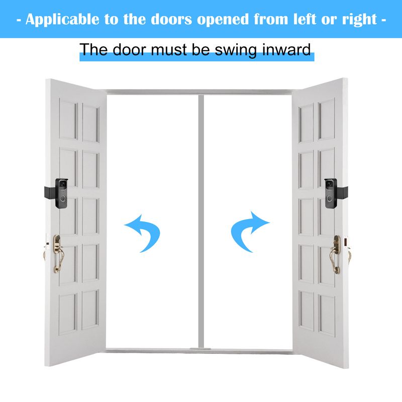 Home Improvement nieuw privé model Blink deurbelbeugel punch gratis anti-diefstal vaste regenbestendige deurklembeugel_voghion.com