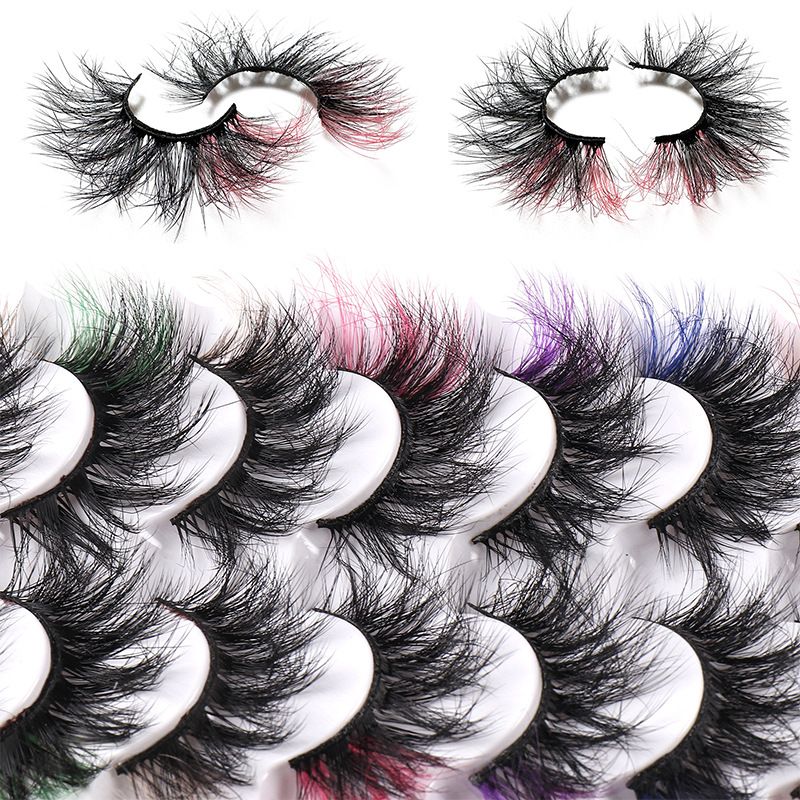 Lash extension set mink color false eyelashes simulation thick eyelashes multi-layer three-dimensional curling eyelashes_voghion.com