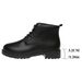Damenschuhe Große kurze Stiefel für Damen Herbst und Winter Neue runde Zehenpartie Schnürstiefel mit mittlerem Absatz und dickem Absatz Martin-Stiefel_voghion.com
