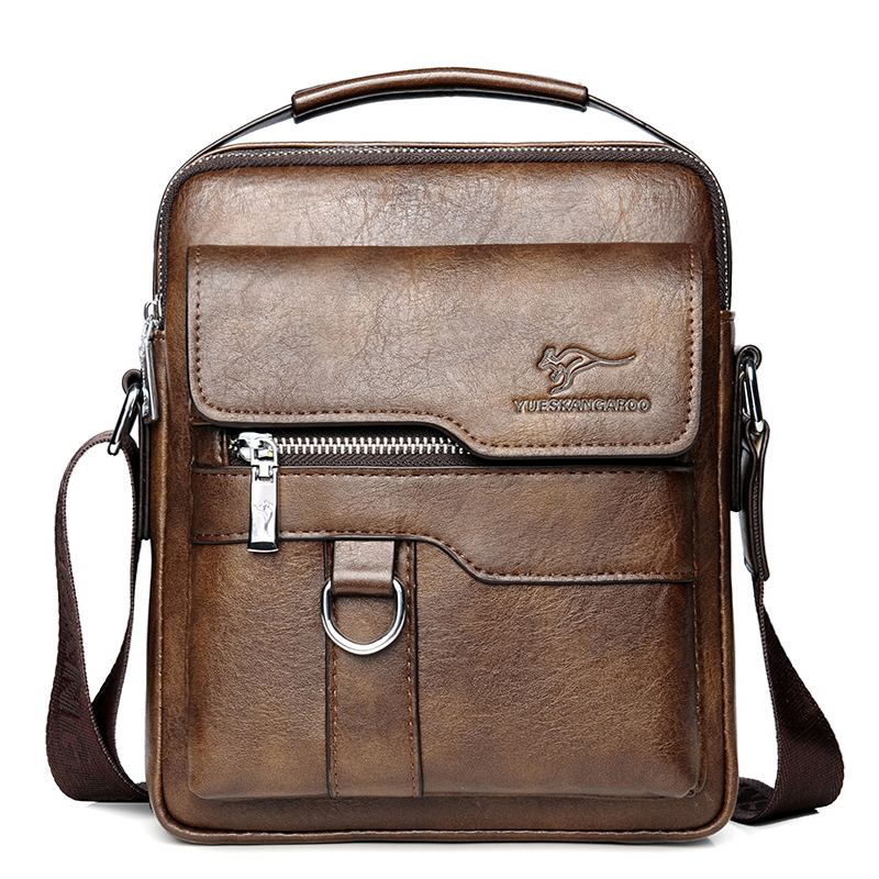 Borsa a tracolla laterale in pelle da uomo di marca di lusso canguro Borsa a tracolla laterale in pelle per uomo regalo per marito borsa a tracolla per uomo d'affari_voghion.com