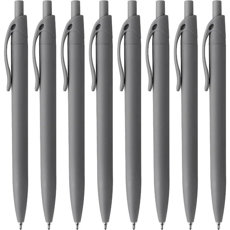8 Pack Ballpoint Pens Retractable No Bleed Black Click Pens Pens Medium Point Smooth Ink Pens 1.0MM Black Ink Grey_voghion.com