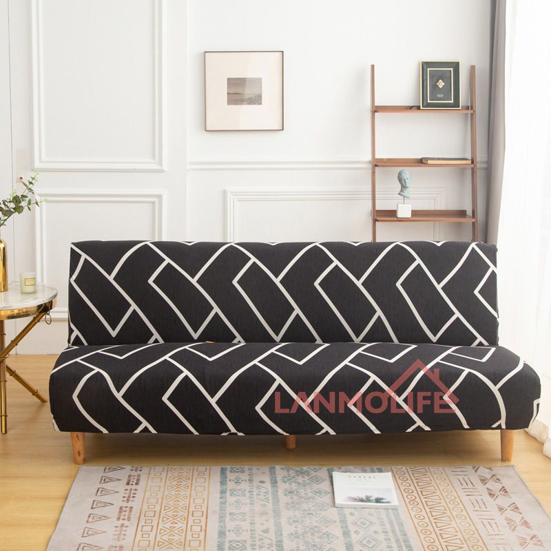 Folding Sofa Bed Cover Simple Elastic Armless Thick Dustproof Sofa Cover All Inclusive_voghion.com