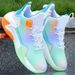 Men's Basketball Shoes 2025 Spring And Autumn New Colorful Mesh High-top Running Sneakers_voghion.com