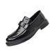 New Made Of Genuine And Cowhide, Men's British Style With Pointed Toe Loafers, Black Business Formal Casual Wedding_voghion.com
