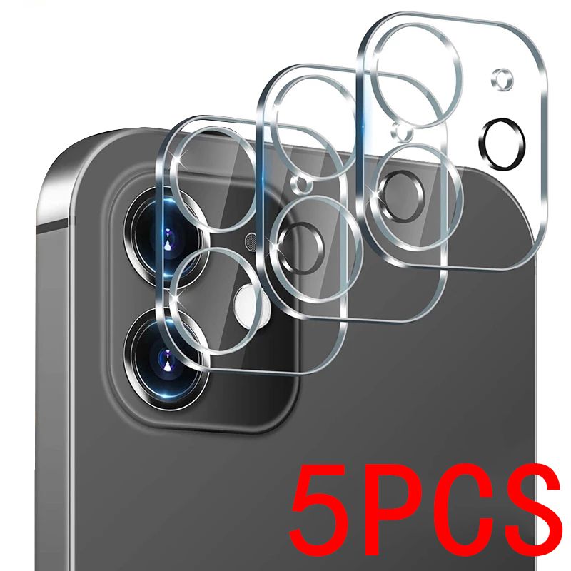 5 stk Full Cover kameralinsebeskytter på til iPhone 12 13 14 Pro Max 12Mini 13Mini 14Plus hærdet glas iPhone 11 ProMax kamerabeskytter_voghion.com