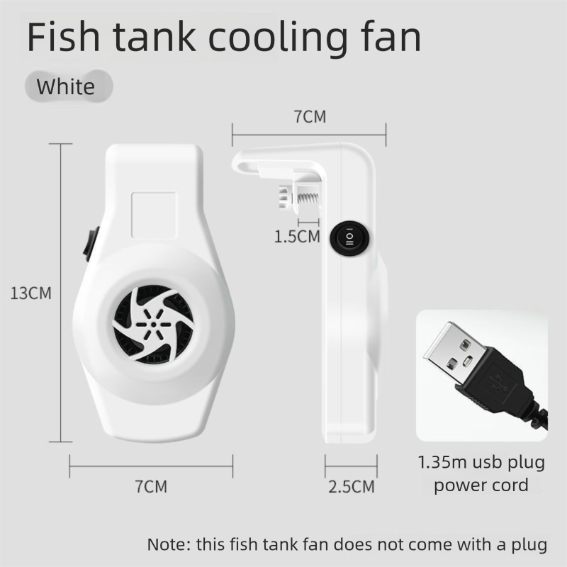 Fish Tank Mini Wall-Mounted Fan Cooler USB Low Noise Water Chiller Cooling Machine Radiator Small Temperature Control_voghion.com