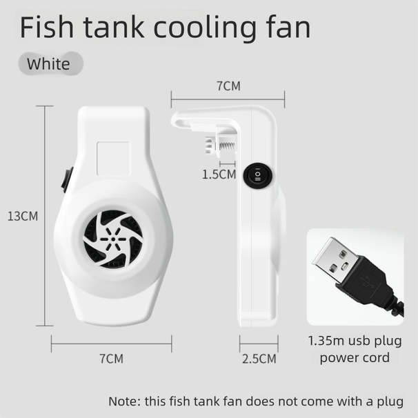 Fish Tank Mini Wall-Mounted Fan Cooler USB Low Noise Water Chiller Cooling Machine Radiator Small Temperature Control_voghion.com