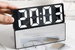 Specchio luminoso LED digitale con display da tavolo, supporto per orologio, decorazione elettronica, sveglia_voghion.com