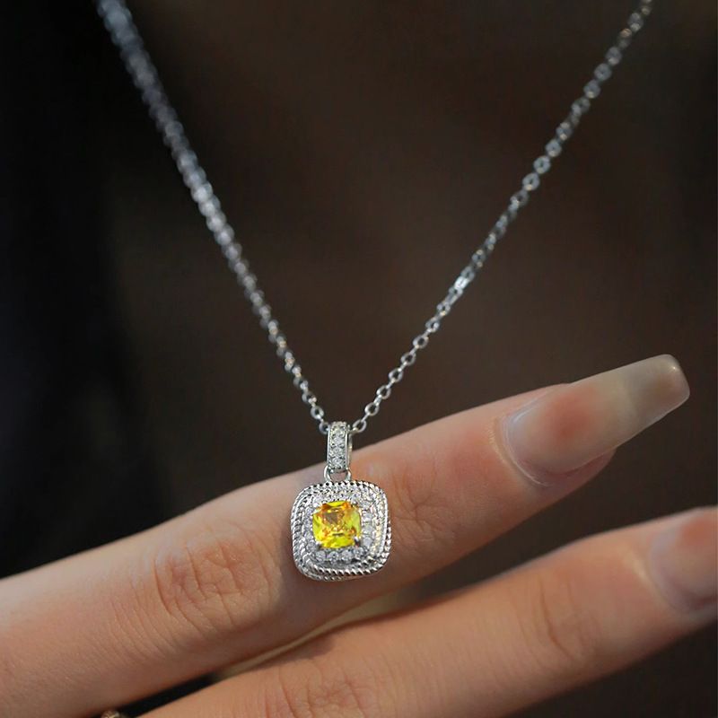 Sterling VENUS Sier Zirkon Halskette für Frauen Mädchen Koreanische Geometrie Temperament Schmuck Mädchen Geschenk Dropsh s'_voghion.com