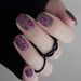 Wearing Nails, Spicy Girl Pink Leopard Pattern Nail, Gray MINI Type A Wearable Nails_voghion.com