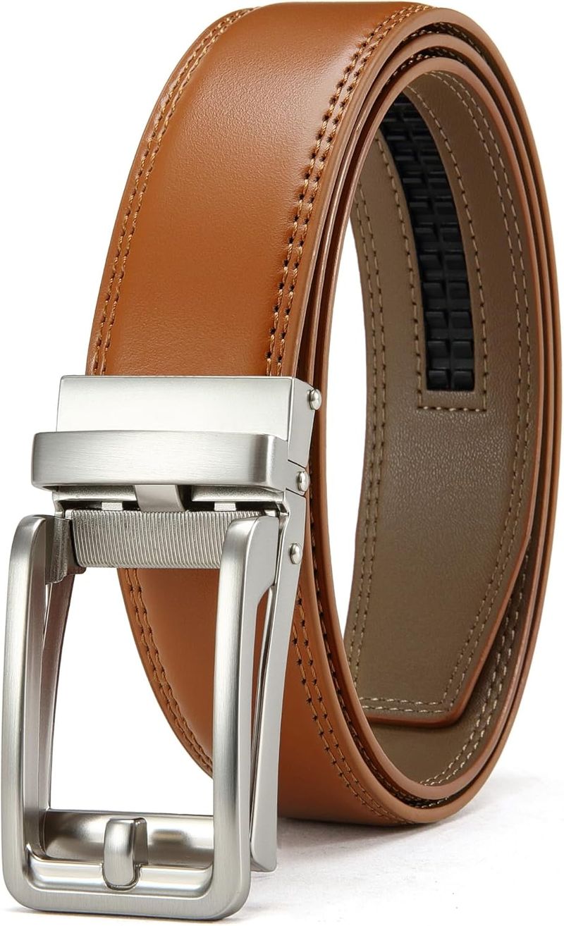 Automatischer Herren-Ledergürtel ohne Löcher für Herren-Business-Kleidung – verstellbare Größe (Breite 35 mm) Keine Logo-Version verfügbar_voghion.com