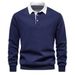 Herrenbekleidung neue Herbst Langarm Polokragen Sweatshirt Größe Herren Sweatshirt hohe Qualität lässig vielseitig Herren_voghion.com