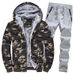 Fleece Men's Tracksuit Hoodie Suit Slim And Thick Warm Camouflage Suit_voghion.com