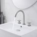8 In. Widespread Double Handle High Arc Spout Bathroom Faucet In Brushed Nickel_voghion.com