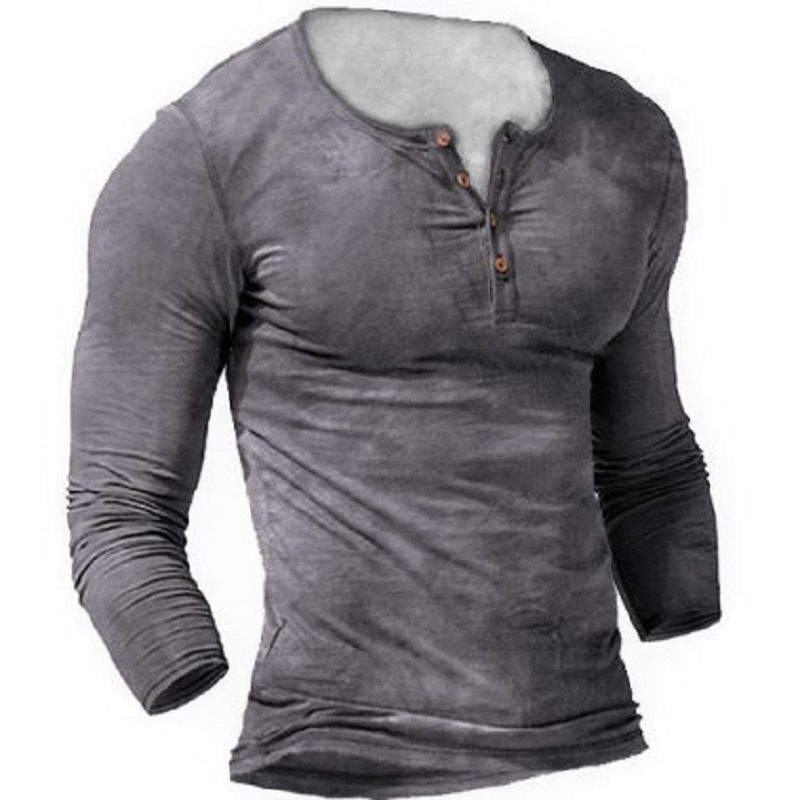 High Quality Men's Polo Shirts Business Casual Men's Tops Fashion Slim Fit Thin Men's Long Sleeve Henley Shirts_voghion.com