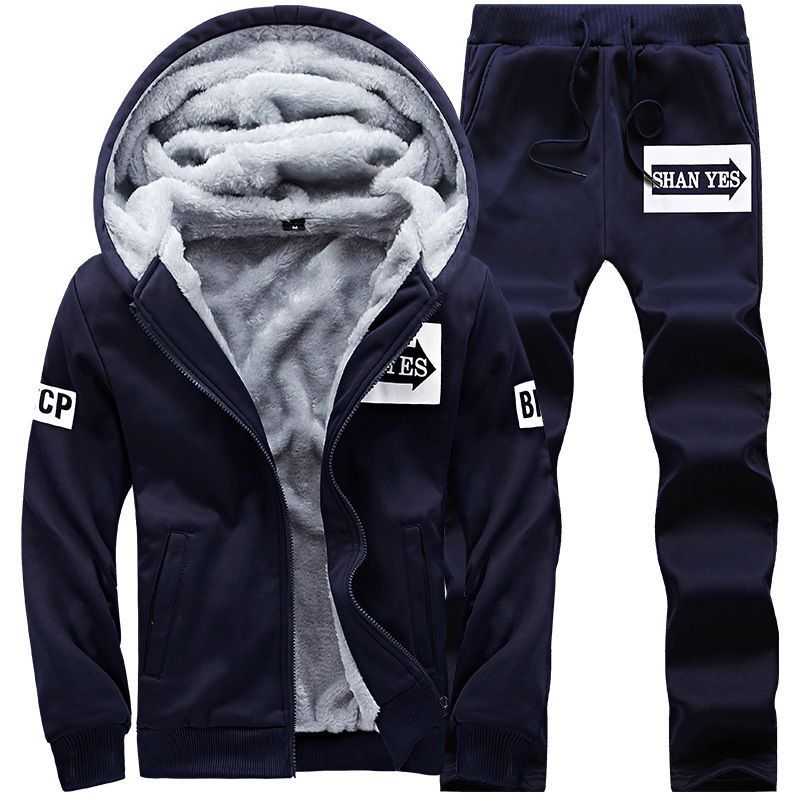 2025 Thickened fleece hoodie sports hooded winter suit men's long sleeved baseball jacket European size S-XXL 0ff1_voghion.com