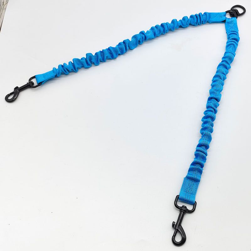 New Leash One-to-Two Nylon Double-Headed Dog Rope Elastic Retractable Explosion-Proof Shock Connector Anti-Tangle_voghion.com