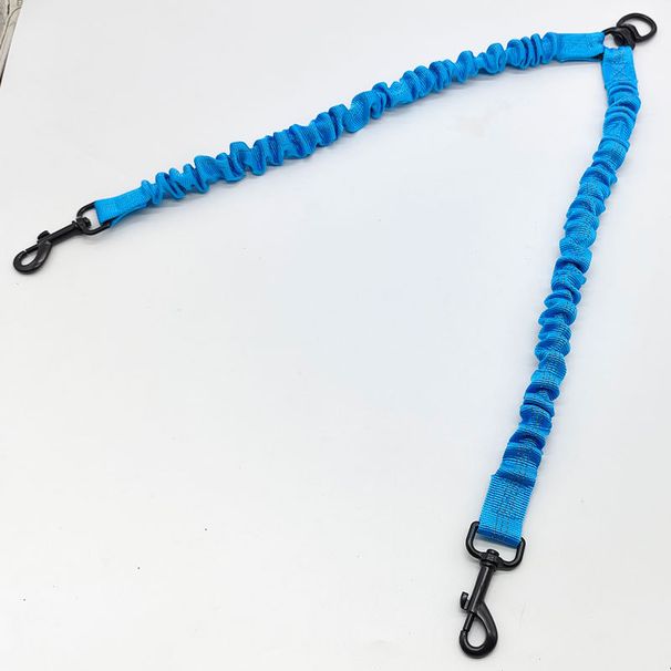 New Leash One-to-Two Nylon Double-Headed Dog Rope Elastic Retractable Explosion-Proof Shock Connector Anti-Tangle_voghion.com