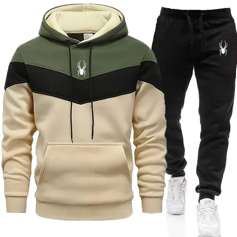 Vêtements pour hommes, sweat-shirt décontracté, sweat-shirt pour hommes, sweat-shirt à capuche tricolore quotidien, chaud, haute qualité, survêtement de sport 2024_voghion.com