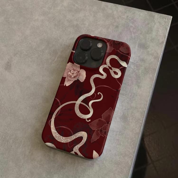 Modello Lucky Snake 16 Custodia per telefono iPhone 15/14 Pellicola 13 Rosso 12promax Rigido 11 Niche XS_voghion.com