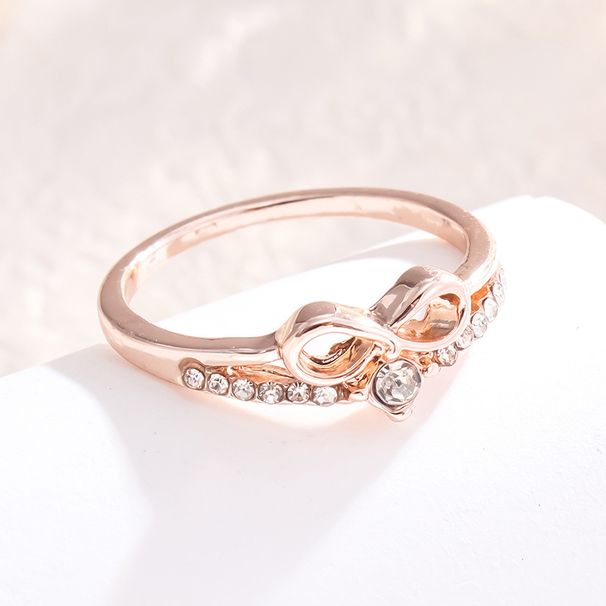 Schmuck & Zubehör Longrui neue mode persönlichkeit 8 geformt frische bogen diamant ring damen ring_voghion.com