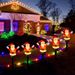 Luce solare da pavimento a LED con spina per Babbo Natale, impermeabile, per esterni, per cortile, decorazione natalizia_voghion.com
