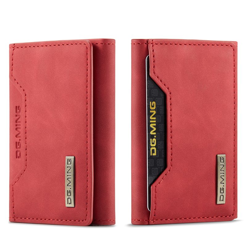 DG.MING zaļš 30% salokāms karšu maciņu komplekts retro PU ādas kredītkaršu maciņš karšu turētājs vairāku karšu magnētiska maza karšu maciņš_voghion.com