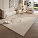 Tapis de salon de style crème léger et luxueux, tapis de sol antidérapant, imperméable et lavable, pour table basse, chambre à coucher, couverture de chevet_voghion.com