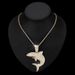Collier unisexe avec pendentif requin, design original, chaîne torsadée en diamant, style cube de sucre, bijoux tendance_voghion.com
