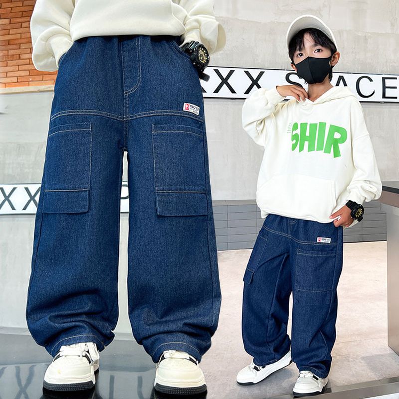 6012 Denim Trousers Blue Princess New Children's Miscellaneous European And American Jeans_voghion.com