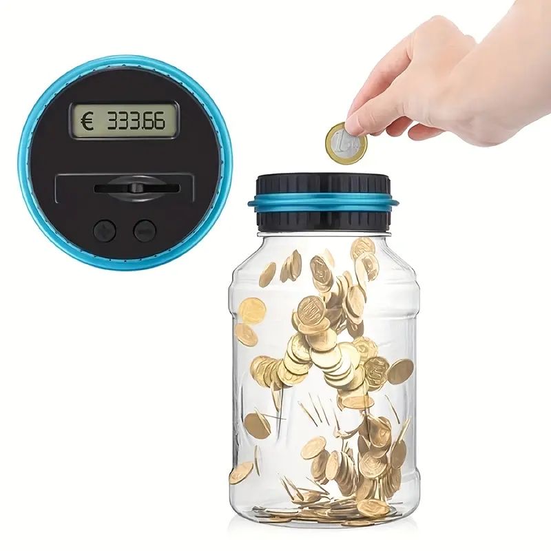 Electronic Piggy Bank Counter Coin Digital LCD Counting Coin Money Saving Box Jar Coins Storage Box For USD EURO Money Gifts_voghion.com