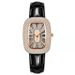Full Diamond Rectangular Pigeon Egg Quartz Bright Leather Strap Watch_voghion.com