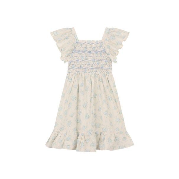 Abbigliamento per bambini Abito da principessa floreale dolce alla moda a maniche corte con temperamento_voghion.com