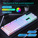 Wired Mouse Computer Tablet Phone Keyboard Universal Mechanical Feel Gaming Office Competitive Luminous Set_voghion.com