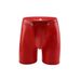 Men's Leather Extended Boxer Briefs Low Waist Front And Back Opening Button Pouch Separate Sexy Leather_voghion.com