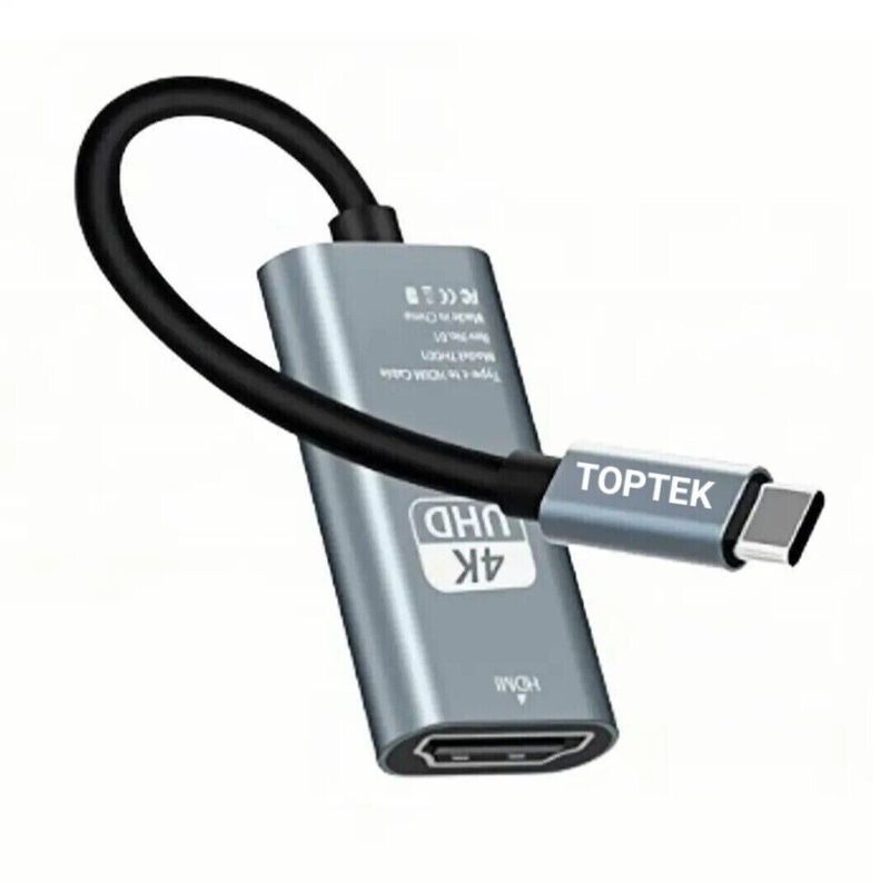 TOPTEK USB C Typ C zu HDMI 4K Kabel TV Adapter Handy Tablet HDTV Samsung_voghion.com