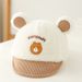 Cappello invernale per bambini stile 0-12 mesi, berretto a forma di orso con becco d'anatra, caldo parasole, cappello a tesa morbida all'ingrosso_voghion.com