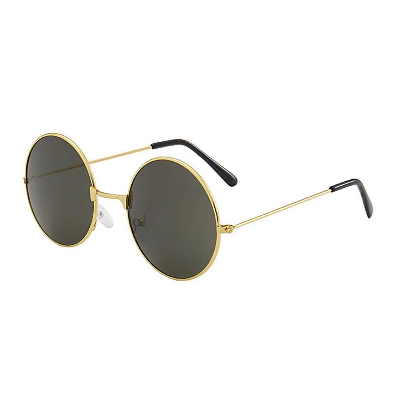 Sonnenbrille aus Metall im Retro-Stil mit rundem Rahmen, rund, für die Trauzeugengruppe, Prinzen-Sonnenbrille, Hochzeitsshow, Performance-Brille_voghion.com