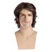 Synthetic Clip-in Fashion Wigs Men's Short Curly Wigs Dark Brown Short Curly Wigs_voghion.com