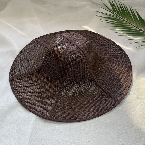 Mode Neue Atmungsaktive frauen Faltbare Stroh Hut Mode Tragbare Rattan Unisex Anti-uv Panama Kappe Männer der Angeln_voghion.com