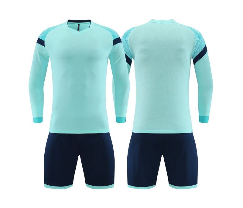 Youth and children's sports jersey, adult long sleeved training competition team uniform, football jersey set for men_voghion.com