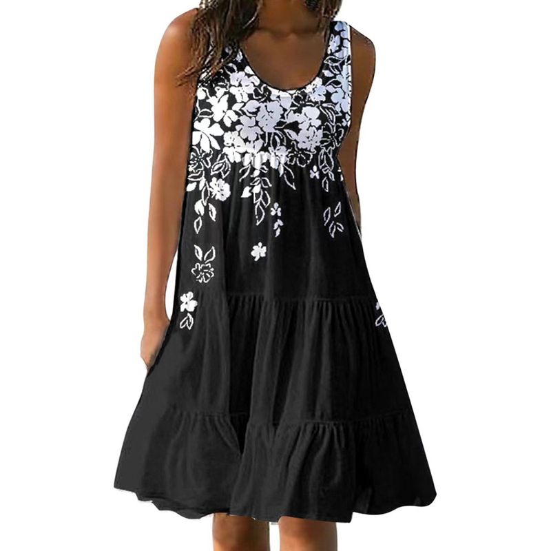 2023 summer  new women's printed  dress_voghion.com