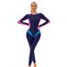 Women's Clothing New Color Matching One Piece Muslim Swimsuit For Women Long Sleeved Trousers Conservative Full Surround Zipper Swimsuit_voghion.com