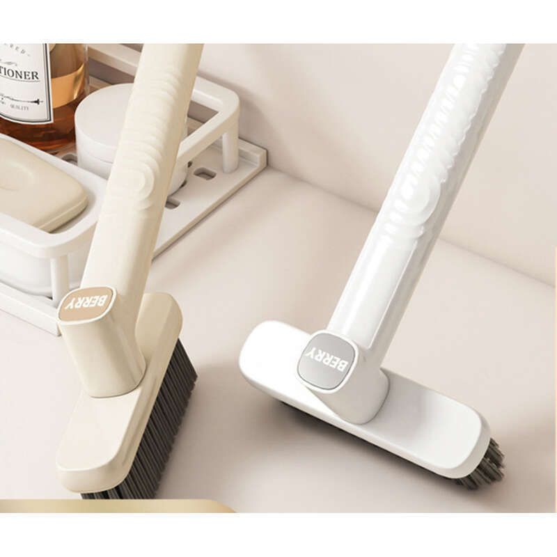 Spazzola rotante multifunzionale per la pulizia di bagni, WC, pavimenti, fessure e lavelli da cucina, con forma a V._voghion.com
