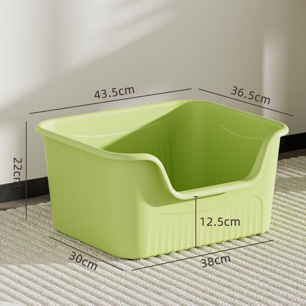 Giant Semi-Enclosed Open Toilet Anti-Splash Kitten Box Cat Litter Pan Extra Large_voghion.com